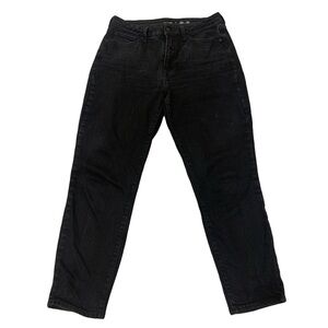 Old Navy Women's OG Straight Black Jack Jeans Size 10 High-Rise Secret-Smooth
